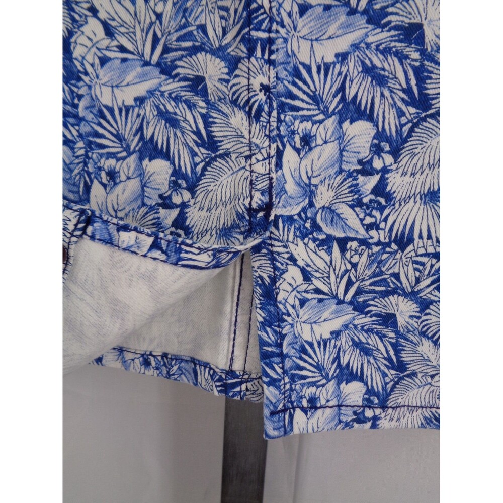 Tommy Bahama Wall of Palms Denim Jean Skirt Size 2 Floral Coastal Tropical - Picture 6 of 10